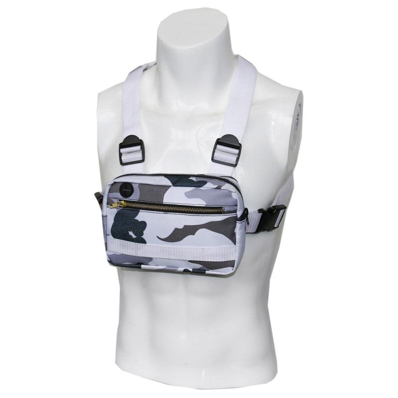Camouflage Casual Sports Chest Bag With Zipper Strap