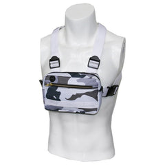 Camouflage Casual Sports Chest Bag With Zipper Strap