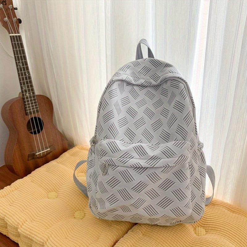 All Over Pattern Backpack Preppy School Bag