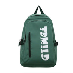 Letter Graphic Backpack Zipper Front Large Capacity Bookbag