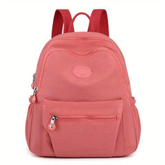 Small Solid Backpack Oxford Cloth Rucksack Preppy Style Casual