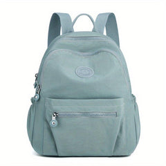 Small Solid Backpack Oxford Cloth Rucksack Preppy Style Casual