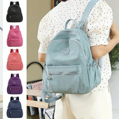 Small Solid Backpack Oxford Cloth Rucksack Preppy Style Casual