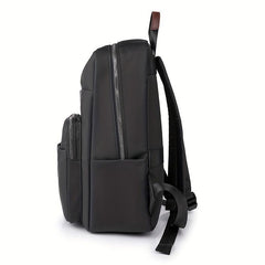 Solid Versatile Backpack for School Zipper Storage Daypack Minimalist Laptop Bag