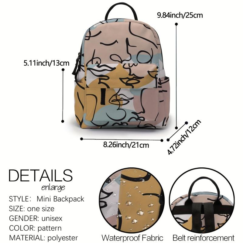 Abstract Pattern Backpack Lightweight Rucksack