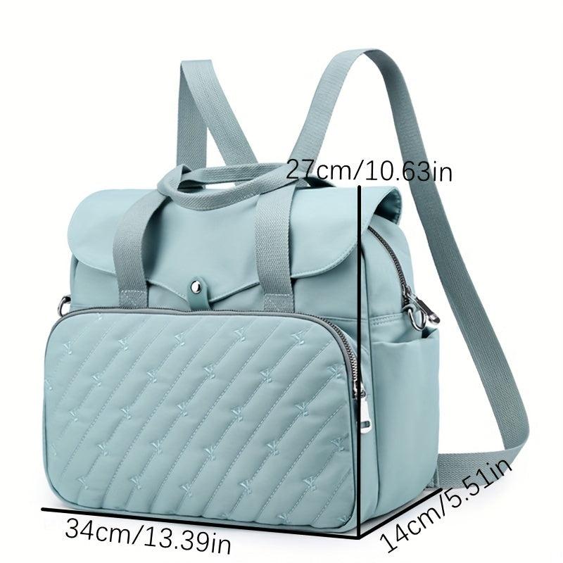 Embroidery Tote Backpack Laptop Handbag Mommy Bag