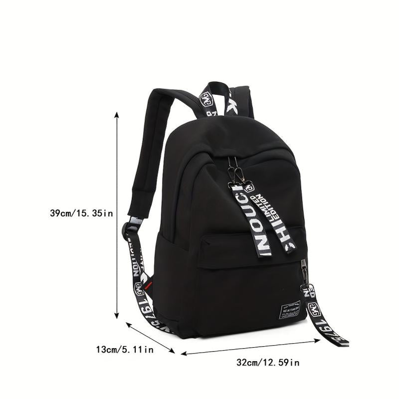 Casual Zipper Backpack All Match Rucksack