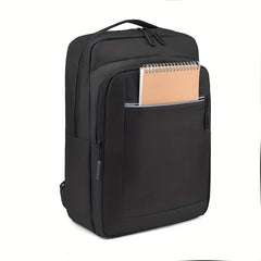 Minimalist Solid Laptop Backpack Zipper Rucksack