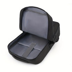 Minimalist Solid Laptop Backpack Zipper Rucksack