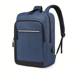Minimalist Solid Laptop Backpack Zipper Rucksack