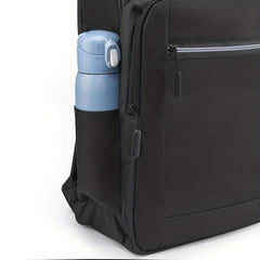 Minimalist Solid Laptop Backpack Zipper Rucksack