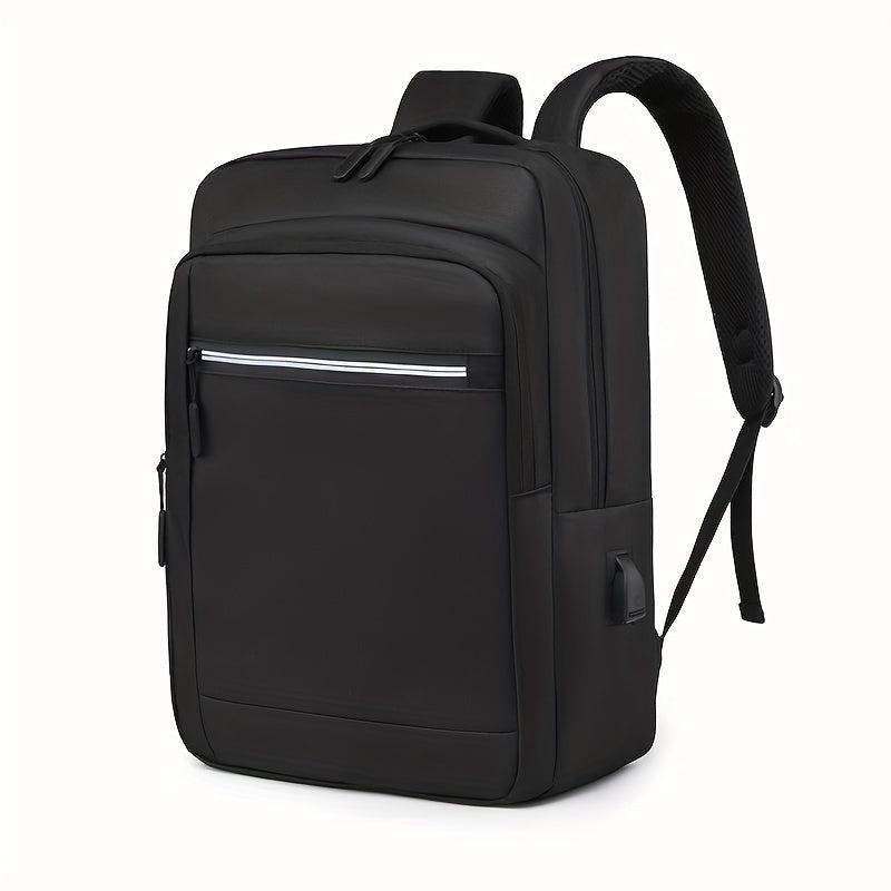 Minimalist Solid Laptop Backpack Zipper Rucksack