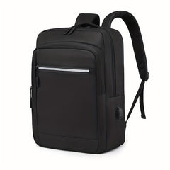 Minimalist Solid Laptop Backpack Zipper Rucksack