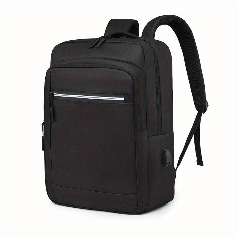 Minimalist Solid Laptop Backpack Zipper Rucksack