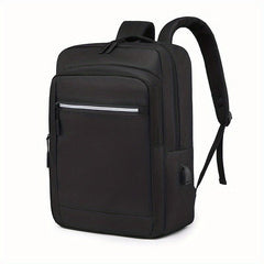 Minimalist Solid Laptop Backpack Zipper Rucksack