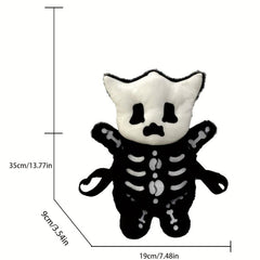 Plush Skeleton Backpack Funny Gothic Halloween Rucksack