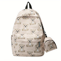 Cow Print Laptop Backpack Lightweight Nylon Travel Rucksack