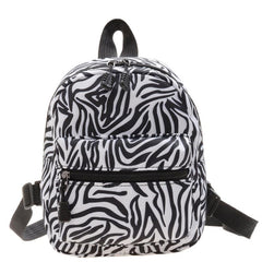 Pattern Zipper Backpack Lightweight All Match Rucksack Women's Bag