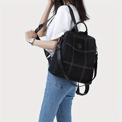 Waterproof Large Capacity Backpack Two way Leather Shoulder Bag