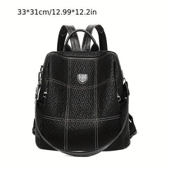 Waterproof Large Capacity Backpack Two way Leather Shoulder Bag
