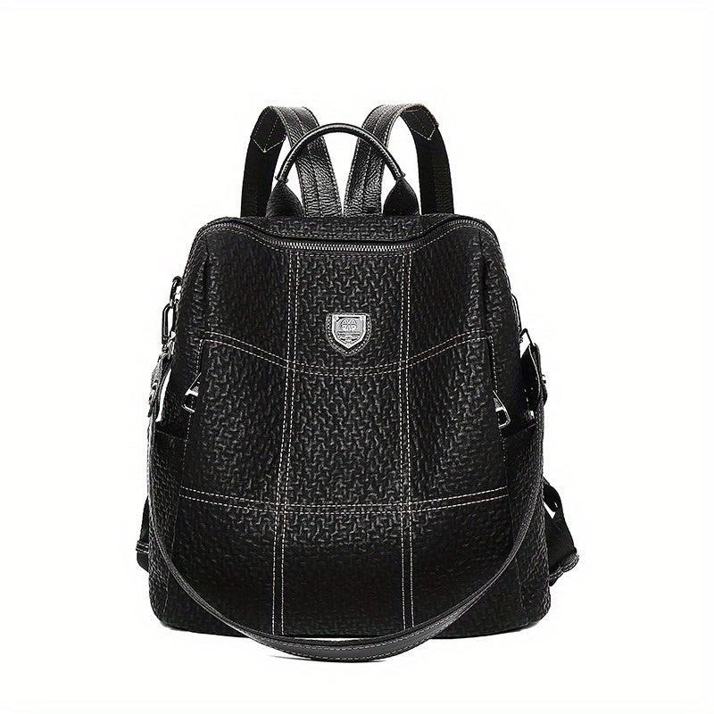 Waterproof Large Capacity Backpack Two way Leather Shoulder Bag