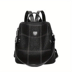 Waterproof Large Capacity Backpack Two way Leather Shoulder Bag