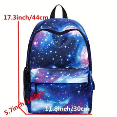 Starry Sky Laptop Backpack USB Charging Port