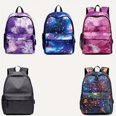 Starry Sky Laptop Backpack USB Charging Port