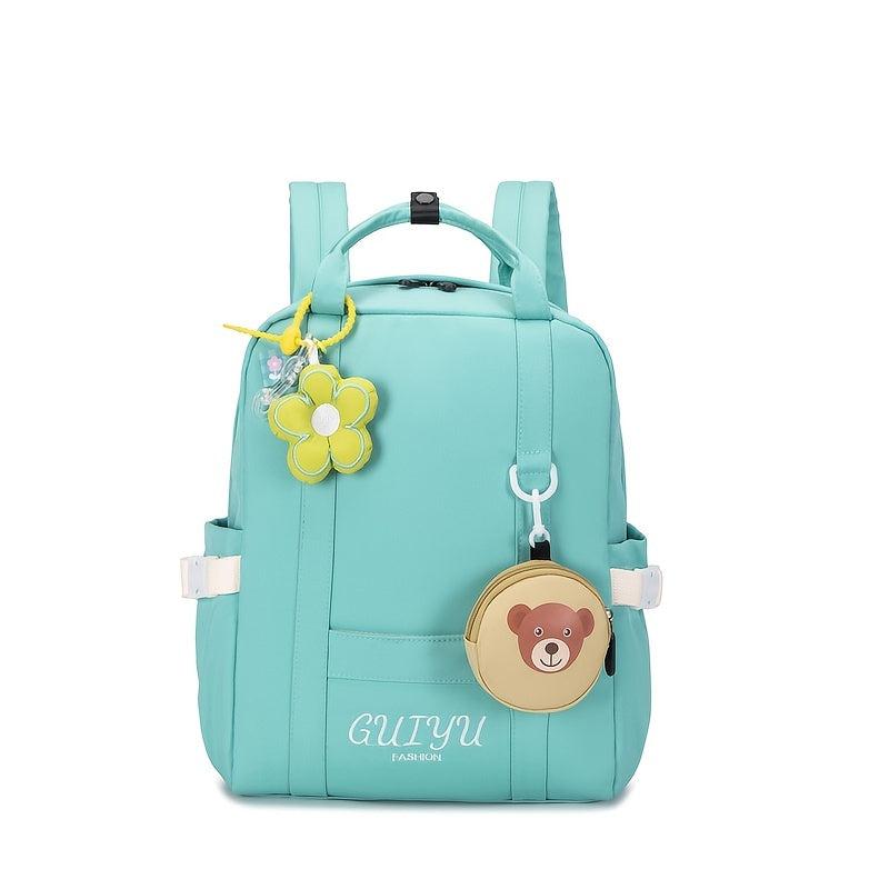 Mini Coin Purse Decor Backpack Flower Pendant Decor School Bag