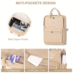 Large Capacity Preppy Backpack for Students