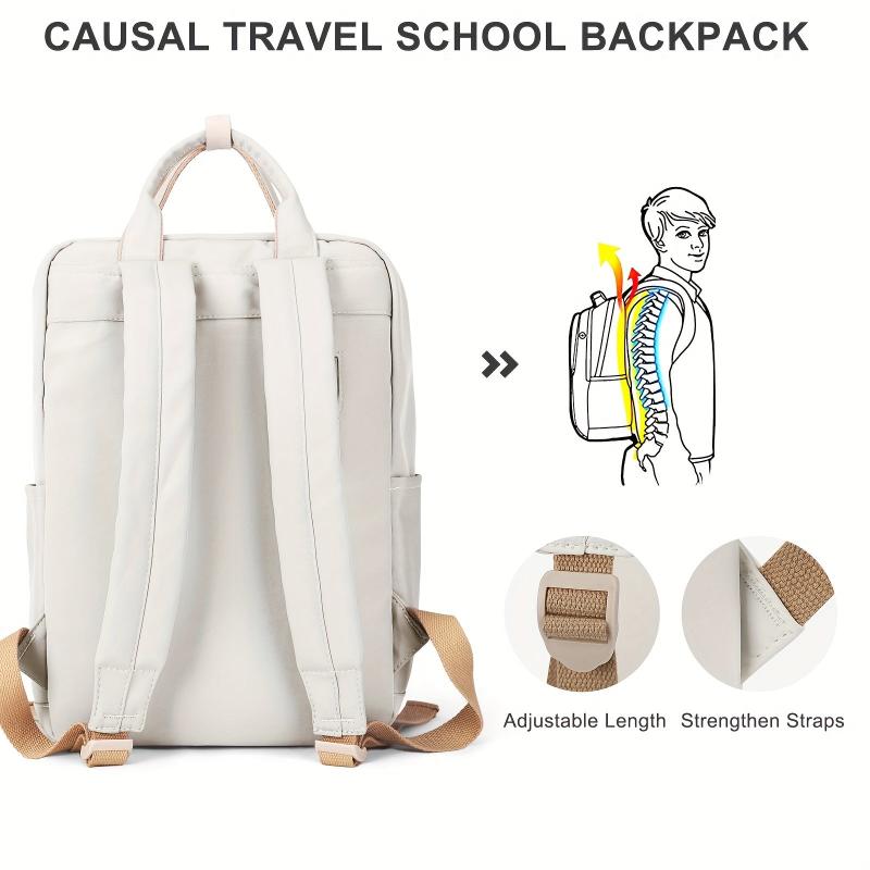 Large Capacity Preppy Backpack for Students