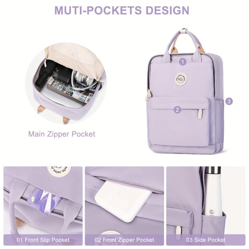 Large Capacity Preppy Backpack for Students