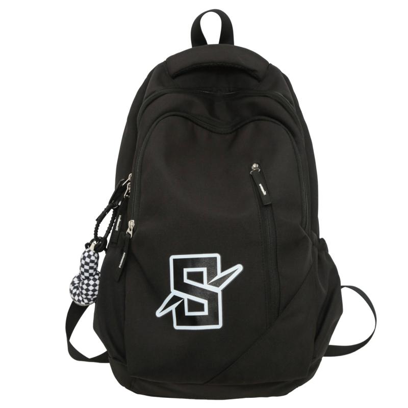 Colorblock Casual Zipper Backpack Large Capacity Rucksack