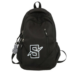 Colorblock Casual Zipper Backpack Large Capacity Rucksack