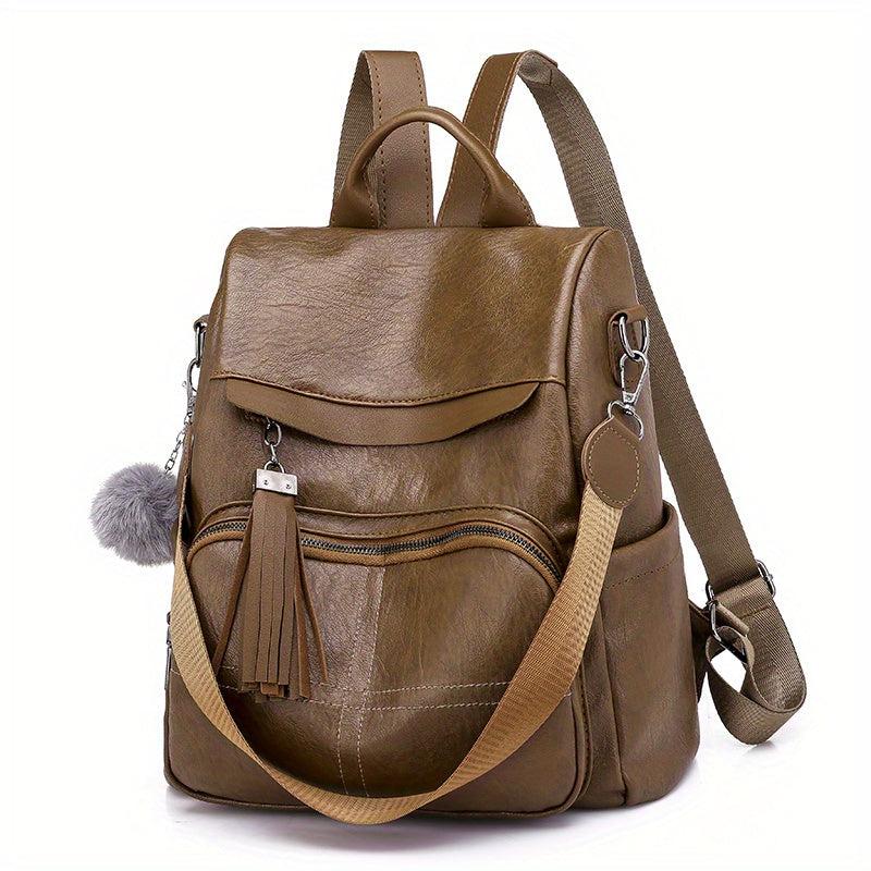 Vintage Embroidery Backpack Purse Two Way Shoulder Bag Anti Theft