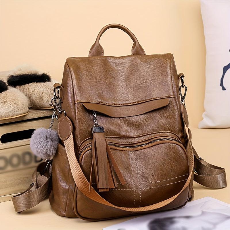 Vintage Embroidery Backpack Purse Two Way Shoulder Bag Anti Theft