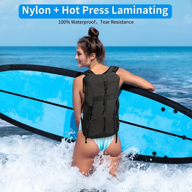 30L Roll Top Dry Backpack With Waist Bag Phone Case
