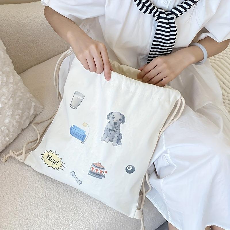 Cartoon Print Travel Backpack Lightweight School Bag Gym Backpack