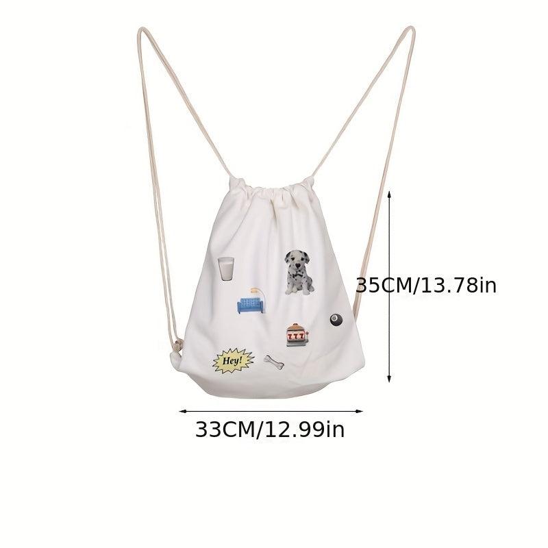 Cartoon Print Travel Backpack Lightweight School Bag Gym Backpack