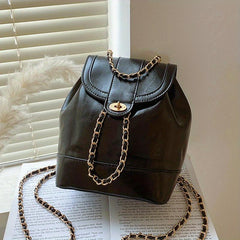 Vintage Flap Backpack Casual Daypack Drawstring Backpack