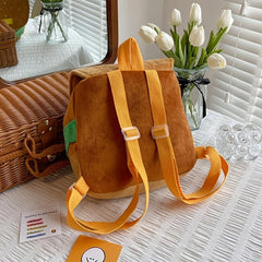 Fluffy Hamburger Backpack Purse Drawstring Bag