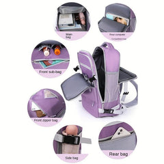 Large Capacity Carry On Backpack Nylon Durable Lightweight School Bag