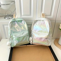 Laser Laptop Backpack Holographic Lightweight Schoolbag
