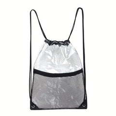 Large Capacity Drawstring Backpack PVC Waterproof Lightweight Shoulder Bag