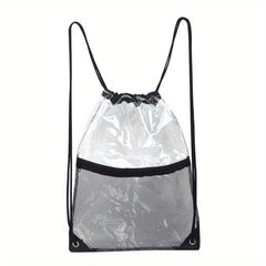 Large Capacity Drawstring Backpack PVC Waterproof Lightweight Shoulder Bag