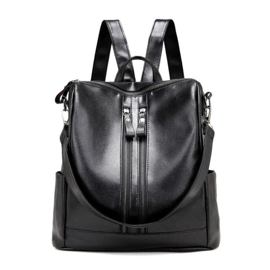 Soft Zipper Backpack Women's Faux Leather Backpack