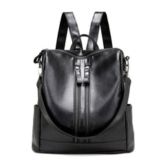 Soft Zipper Backpack Women's Faux Leather Backpack