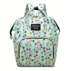 Cow Pattern Diaper Bag Top Handle Backpack Large Capacity