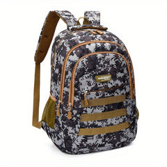Camouflage Pattern Backpack Zipper Travel Rucksack
