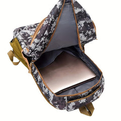 Camouflage Pattern Backpack Zipper Travel Rucksack